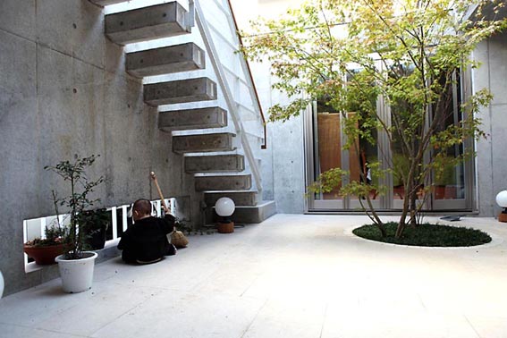 住宅設計　家デザイン　コートハウス−都市型住居−混構造　東京　外観写真　鉄筋コンクリート造
