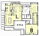 二世帯住宅設計　間取り図　（平面プラン）　08−2　東京
